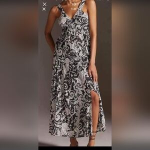 Pilcro Black and White Maxi Dress